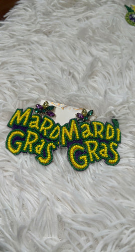 Mardi Gras earring
